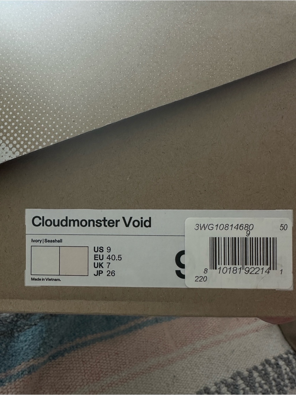 Brand New Cloudmonster Void in Ivory/ Seashell color Size 9 - Picture 5 of 6